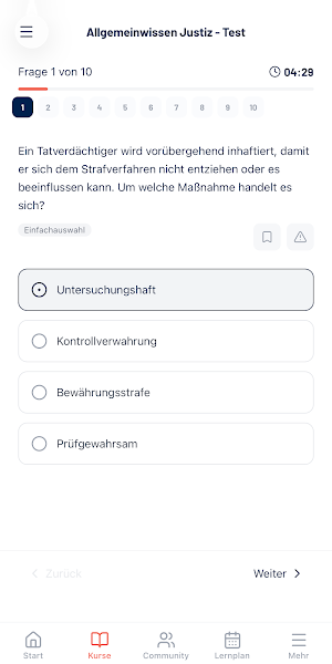 Justiz & JVA Einstellungstest Screenshot 2