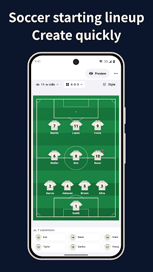 Soccer Lineup & Tactics Screenshot 0
