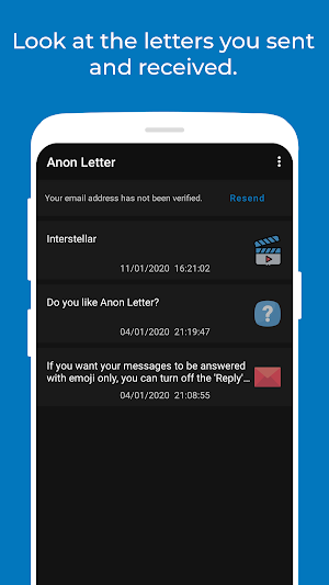 Anon Letter: Send a message, a Screenshot 1