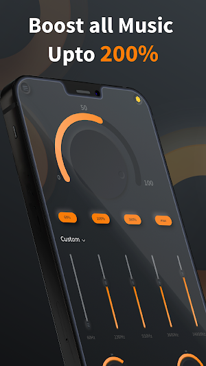 Volume Booster Extra & loud Bass Booster Equalizer Screenshot 0