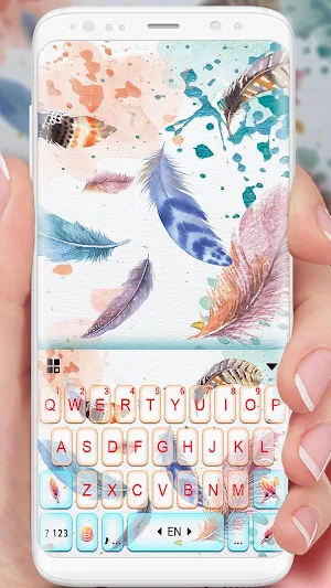 Watercolor Lite Feather Keyboard Theme Screenshot 1