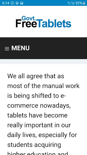 Freee Government Tablets Screenshot 0