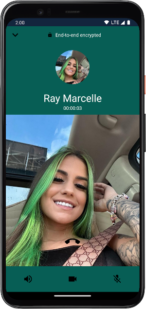 Ray Marcelle Chamada Falsa Screenshot 2