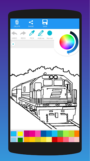 Fast Trains Coloring Book Screenshot 1