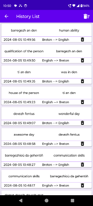 English To Breton Translator Screenshot 2