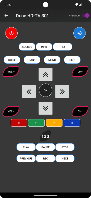 Remote for Dune HD Screenshot 2