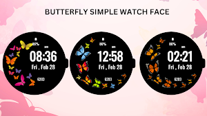 Butterfly Simple Watch Face Screenshot 2