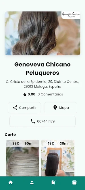 Genoveva Chicano Peluqueros Screenshot 0