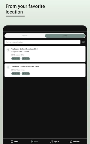 Trailblazer Coffee Screenshot 2