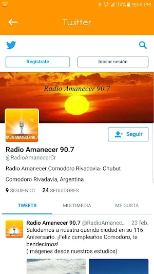 Radio Amanecer Comodoro Screenshot 2