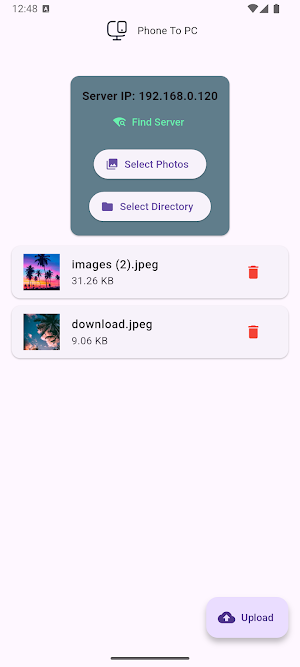 PhoneToPC Screenshot 1