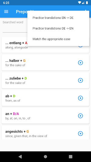 German Prepositions Screenshot 0