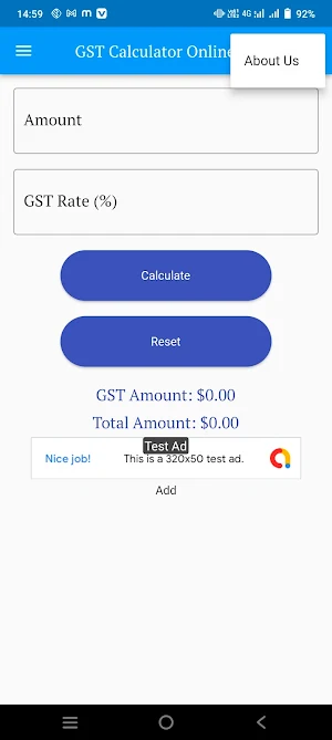 Gst Calculator App Screenshot 1