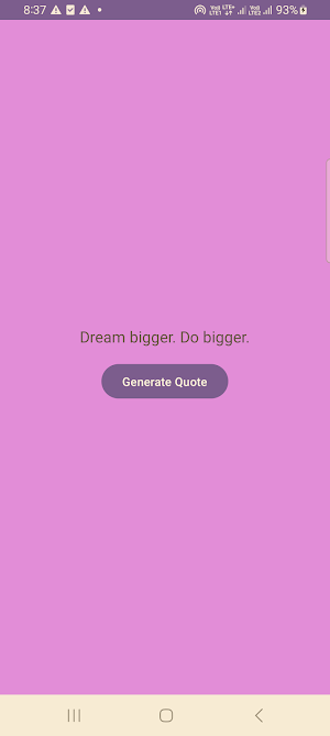 Learning Random Quote Screenshot 1