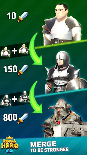 Idle Royal Hero: Merge Defense Screenshot 2