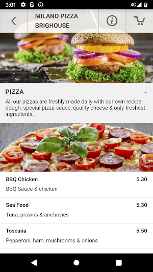 Milano Pizza Brighouse New App Screenshot 2