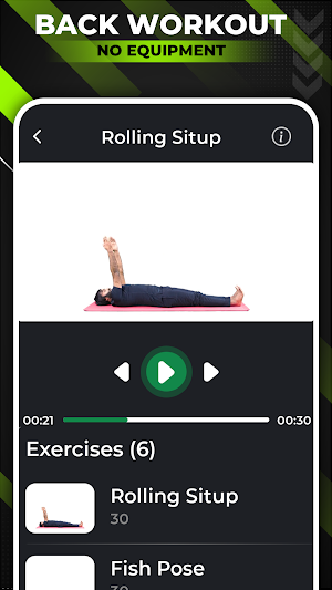 Back Workout: Fat Burn at Home Screenshot 3