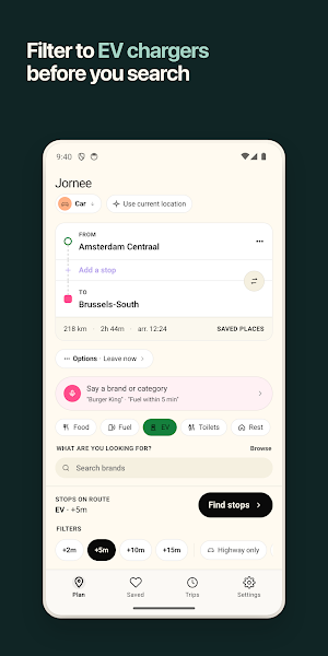 Jornee: Stops Along Route Screenshot 2