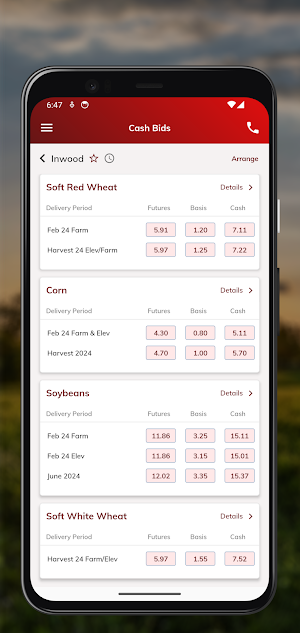 Wanstead Grain Bids Screenshot 2