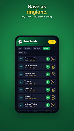 Soccer Sounds & Ringtones Screenshot 1