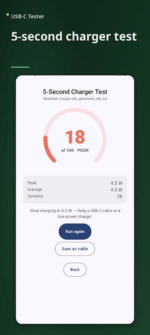 USB-C Tester: Charger & Cable Screenshot 1