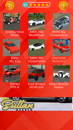 Mod Mobil Sultan Bussid Screenshot 1