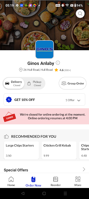 Ginos Anlaby Screenshot 2