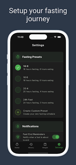 WinFast: Fasting Tracker Screenshot 2