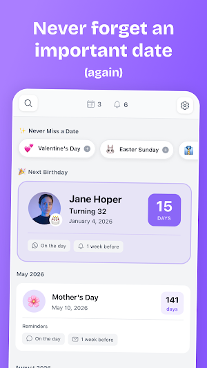 Date Reminder: Events & Alerts Screenshot 0