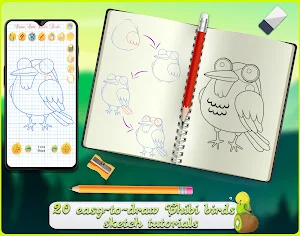 Learn How To Draw Chibi Birds Screenshot 3