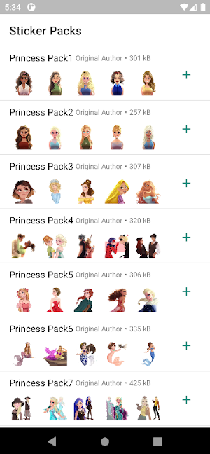 Princess Cartoon Stickerz Screenshot 0