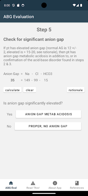 ABG Acid-Base Evaluation Screenshot 3
