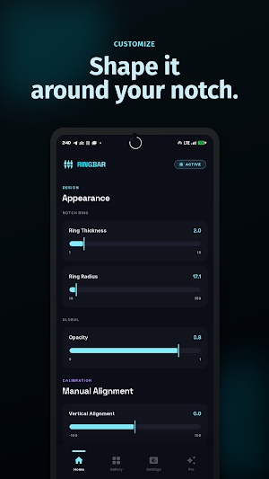 RingBar: Battery & Status Ring Screenshot 1