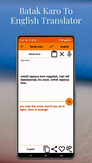 Batak Karo To English Trans Screenshot 1