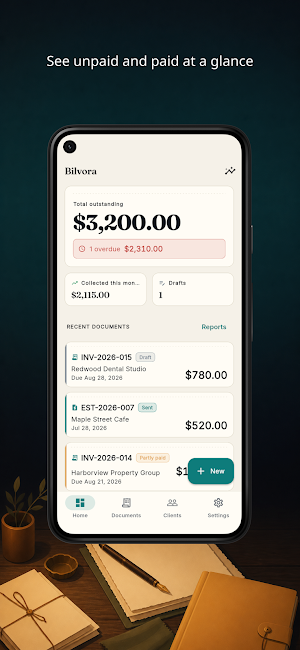 Invoice & Estimate - Bilvora Screenshot 0