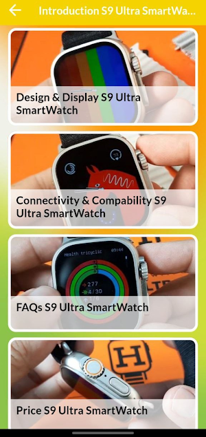 S9 Ultra SmartWatch App Guide Screenshot 1