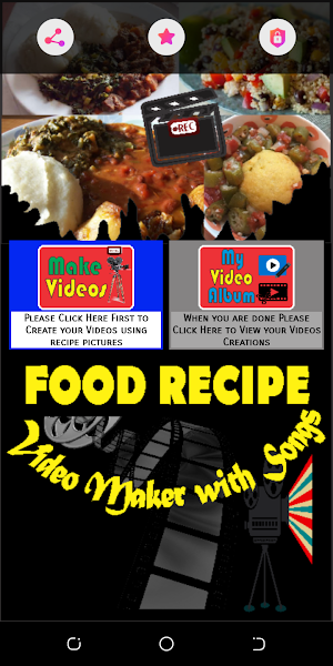 Food Recipe Video Maker & Song Screenshot 0