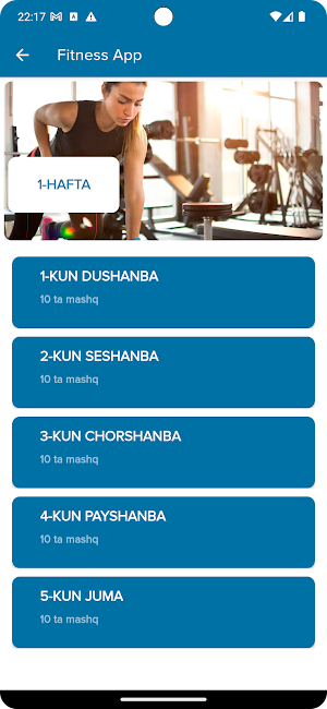 4-haftalik Fitnes mashqlar Screenshot 1