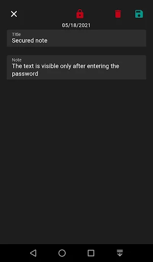 Secured Notes Screenshot 3