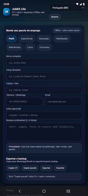 Job Kit Lite - CV Resume Maker Screenshot 3