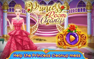 Princess Room Cleanup-Wash, Clean, Color by Number Screenshot 0