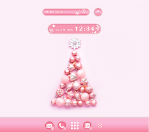 Pink Christmas Tree +HOME Screenshot 0