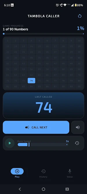 Tambola Housie Caller 1 to 90 Screenshot 2