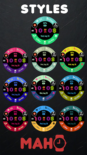MAHO012 Wear OS Watch Face Screenshot 2