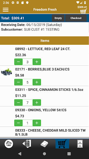 Freedom Fresh Checkout Screenshot 3
