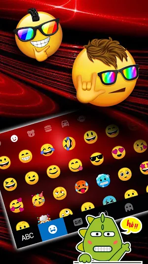 Red Flash 3D Keyboard Background Screenshot 2