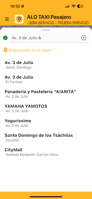 ALO TAXI Pasajero Screenshot 1