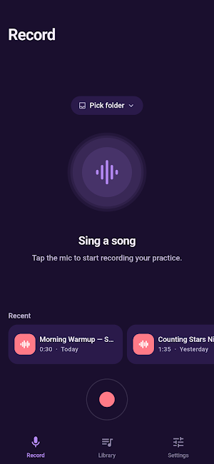 Vocal Recorder - Sing & Notes Screenshot 0