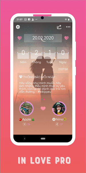 inlove PRO - dem ngay yeu 2020 Screenshot 1