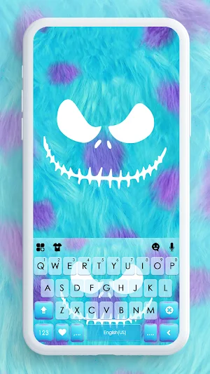 Fluffy Blue Monster Keyboard B Screenshot 0